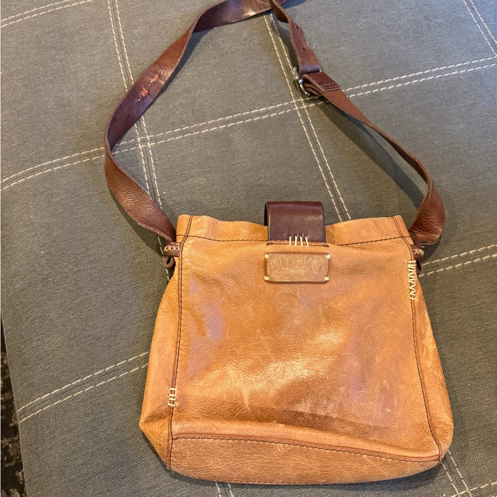 Lucky Brand Tan Leather Crossbody Bag